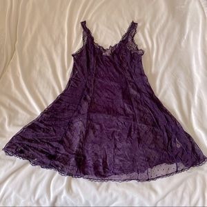 Purple lace babydoll slip